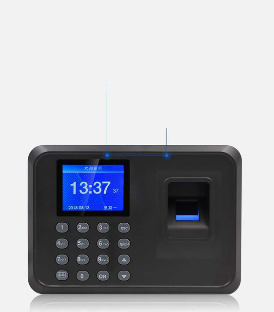 Fingerprint Attendance Machine Fingerprint Password Identification Chinese And English Version of Spanish Work Punch Card Machine Sign in