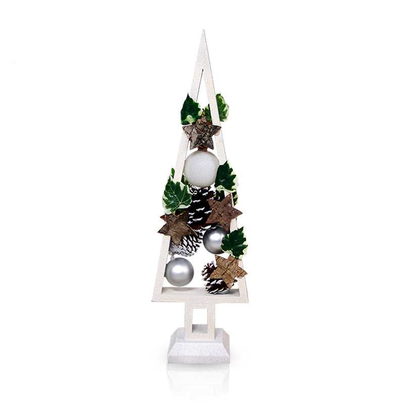 Christmas Decorations Christmas Pine Cones Tree Shaped Wooden Table Desktop Creative Wood Ornaments