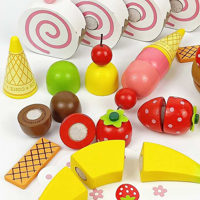 House,Wooden House Toy,Fruit Cake Toy