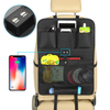 Car Seat Storage Pockets Hanging Bag Car with 4USB Charging Back Seat Storage Bag Car Computer Desk