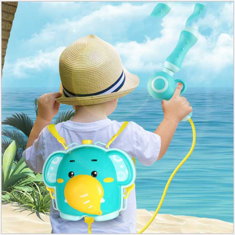 Summer Children's Backpack Water Gun Toy Pull-type Super Large Capacity Water Spray Gun Beach Toys Outdoor