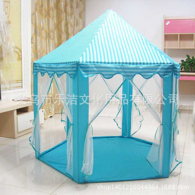 Hexagon Princess Castle Oversized Tulle Child Tent Game House Toy House Mosquito Net