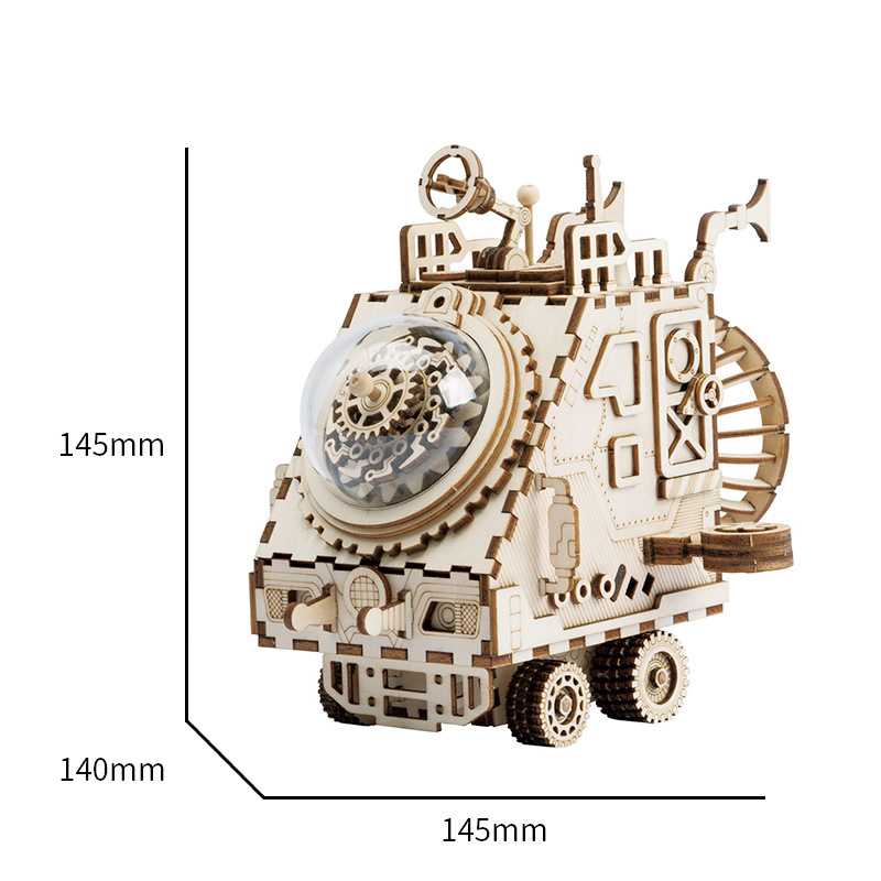 Assembling Wooden Music Box Music Box Creative DIY Handmade Toy Birthday Gift for Boys And Girls