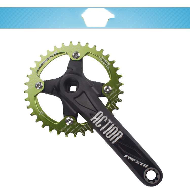 Aluminum Alloy Crank Mountain Bike Sprocket Crank Crank Left And Right 170 Square Hole Crank Set Single Plate Modification Accessories