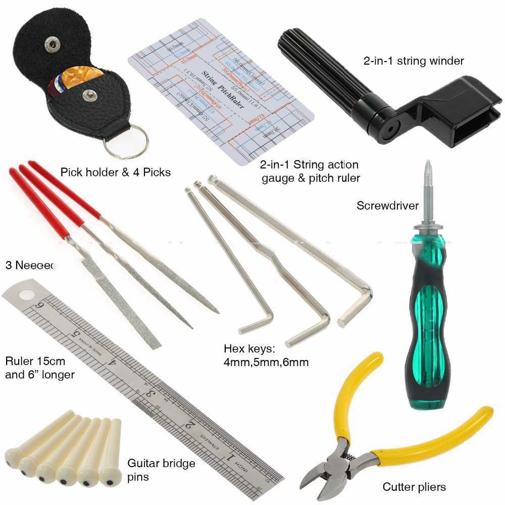 Guitar Cleaning Maintenance String Changing Tool Tuning Wrench Set Kit