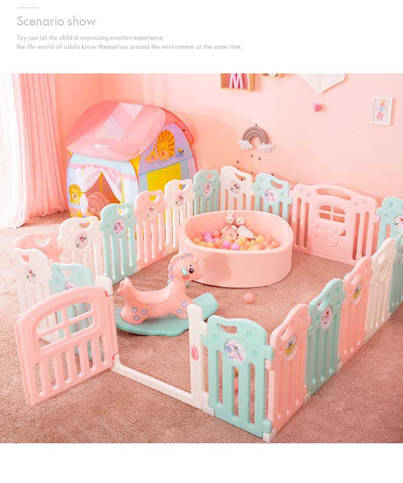 Game Fence Child Safety Fence Home Crawling Toddler Baby Indoor Fence Playground