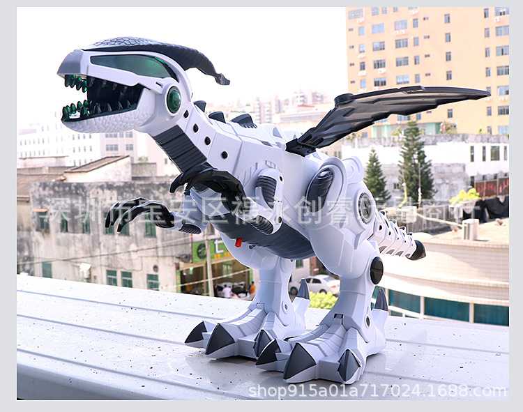 Spray Mechanical Dinosaur Upgrade Colorful Lighting Electric Simulation Fire-breathing Dinosaur Model Toy