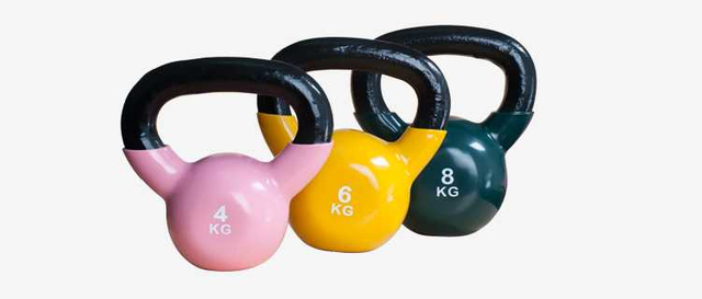 Fitness Kettlebell Female Men's Home Sports Dip Plastic Kettlebell Ball Lifting Pot Dumbbells 4kg-8 Kg