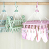 Multifunctional 36 Clip Drying Rack Adult Clothes Hanging Children's Underwear Socks Rack Magic Folding Hangers Plastic Hangers