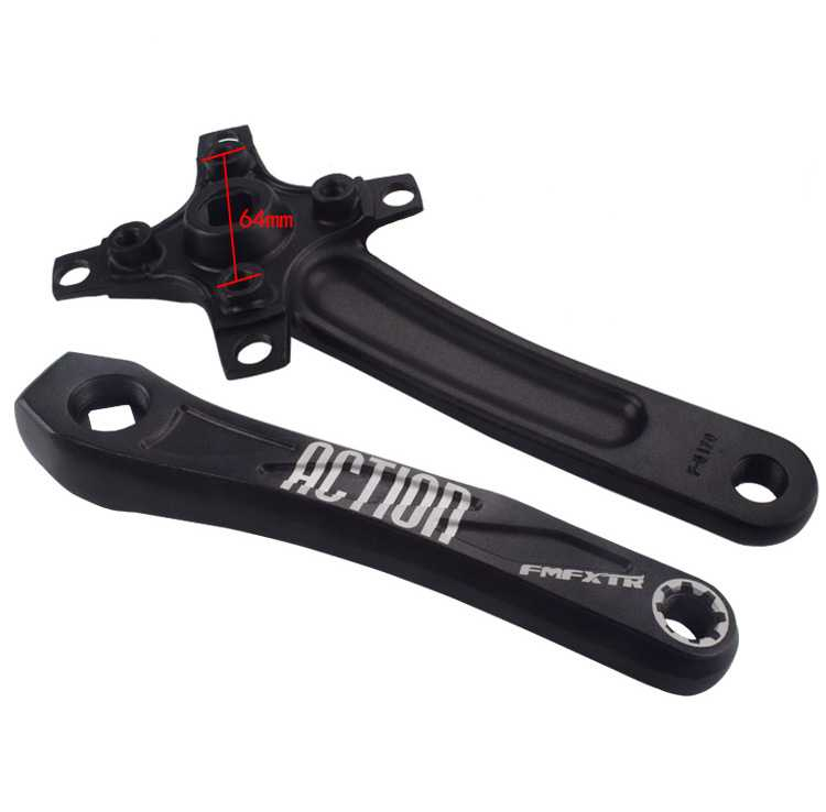 Aluminum Alloy Crank Mountain Bike Sprocket Crank Crank Left And Right 170 Square Hole Crank Set Single Plate Modification Accessories