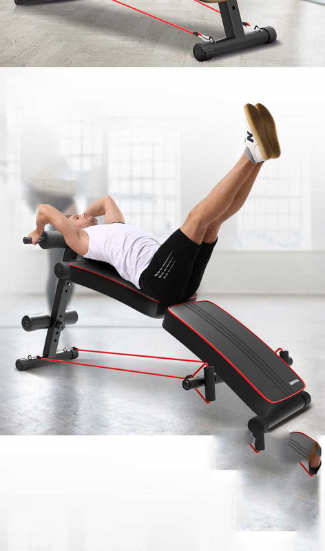 Folding Supine Board Male Multifunctional Abdominal Muscles Sports Aids Sit-ups Fitness Equipment Home Training Suit