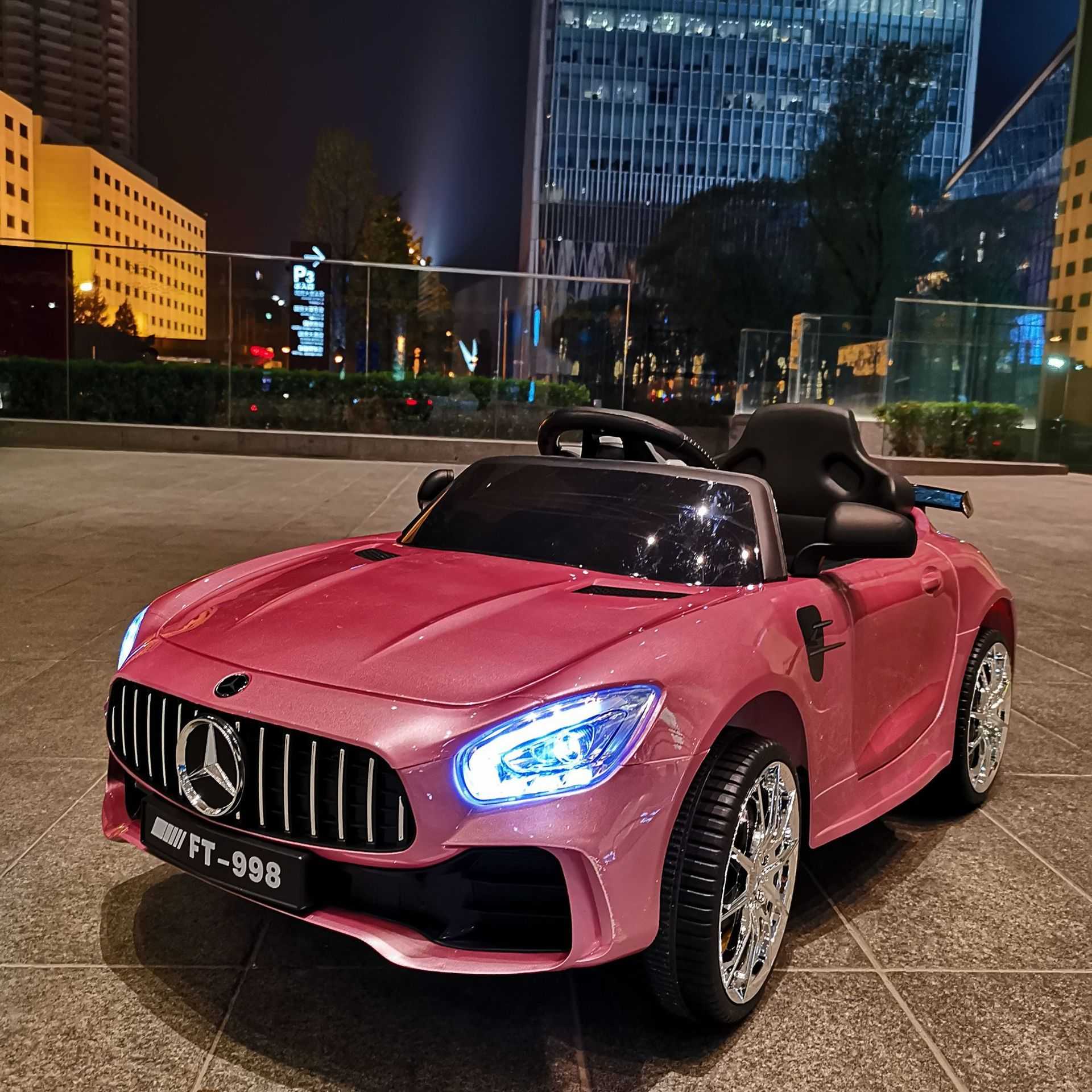 Children's Electric Car with Remote Control Four-wheeled Car Toy Car Can Sit Men And Women Children Baby Swing Mercedes Baby Stroller