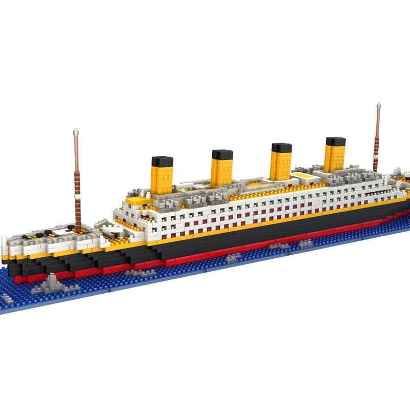 Titanic Small Particles Building Blocks Mini Diamond Particles Children's Educational Diy Assembled Toy Boat