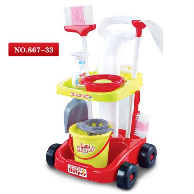 Cleaning Cart,Children's Play House Toy,Simulated Cleaning Cart