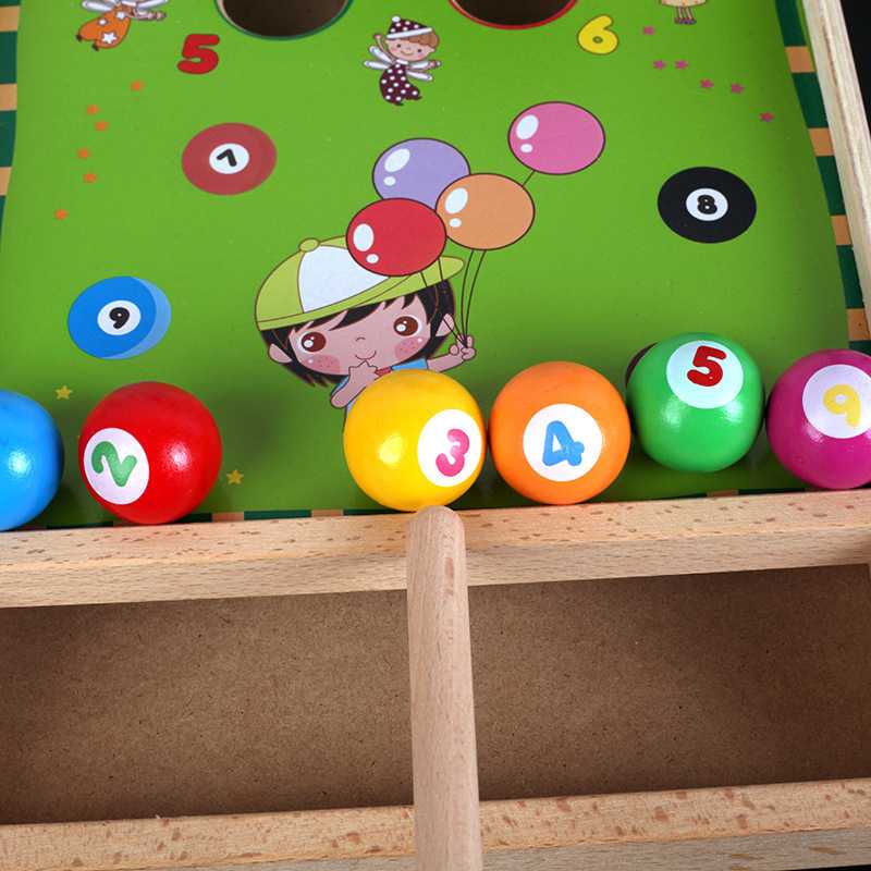 Baby Puzzle Fun Billiards Billiards Toys Wooden Children Parent-child Interactive Table Games Color Cognitive Pairing