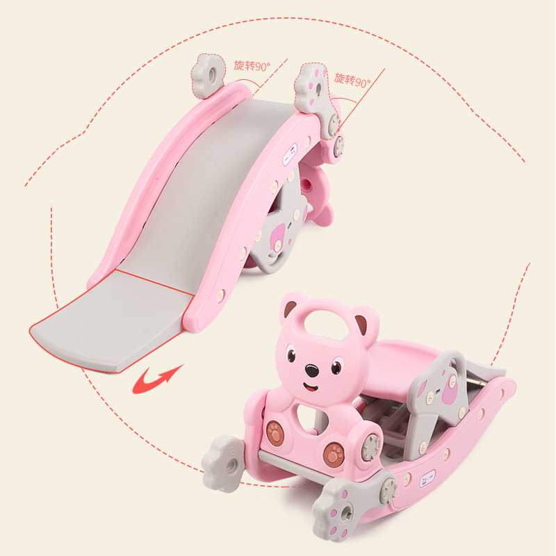 Children's Rocking Horse Slide Combination Two-in-one Baby Age Gift Large Thickening 1-6 Years Old Rocking Chair Wooden Horse Toy