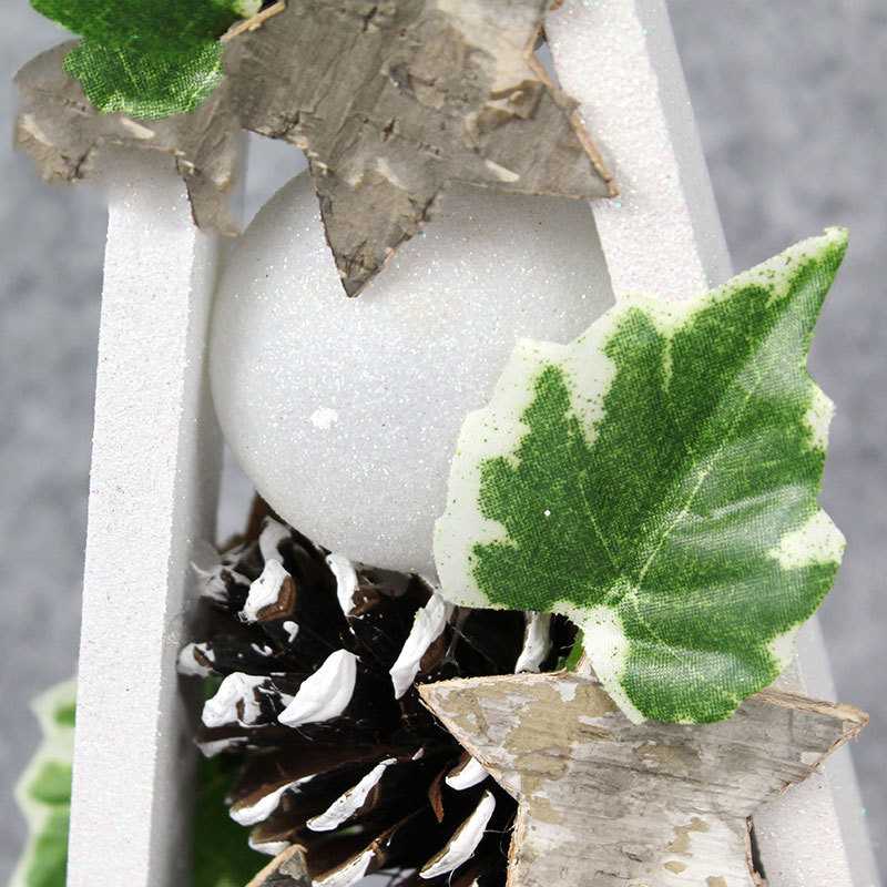 Christmas Decorations Christmas Pine Cones Tree Shaped Wooden Table Desktop Creative Wood Ornaments