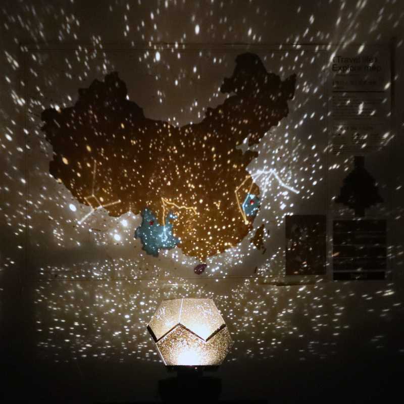 Fun Starry Skylights Romantic Fantasy Rotation Constellation Projector Vibrato Starry Creative Night Lights