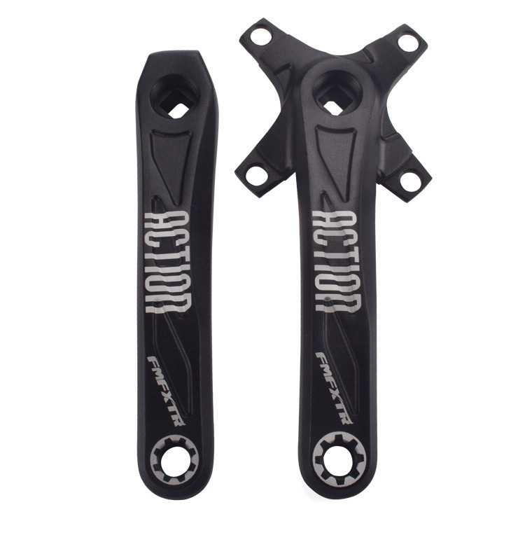 Aluminum Alloy Crank Mountain Bike Sprocket Crank Crank Left And Right 170 Square Hole Crank Set Single Plate Modification Accessories