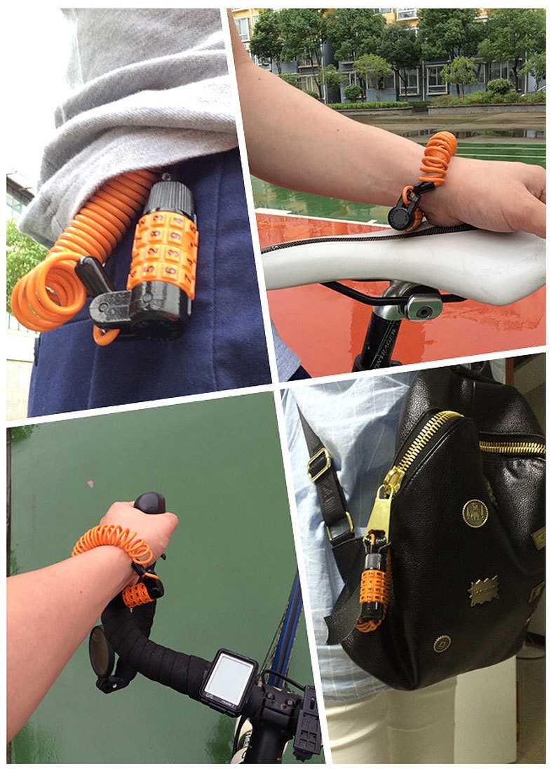 Multi-function Bicycle Cable Lock Outdoor Travel Luggage Lock Spare Mini Bicycle Lock Anti-theft