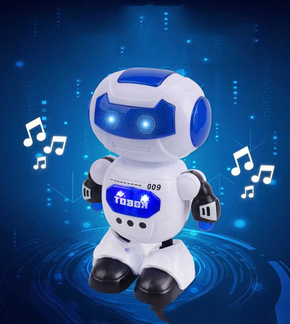Toy Electric Dancing Robot Children Luminous Music Swing Space Robot Model Gift
