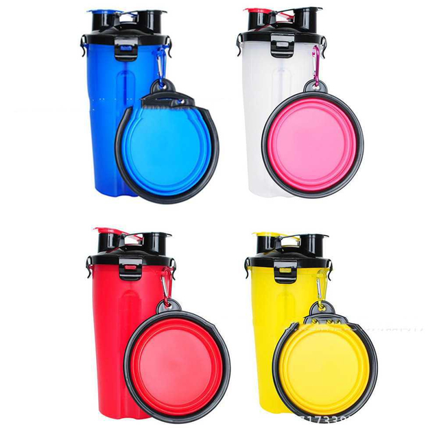 Pets Out of The Water Cups Pets Drinker Cups with Collapsible Silicone Dog Bowls