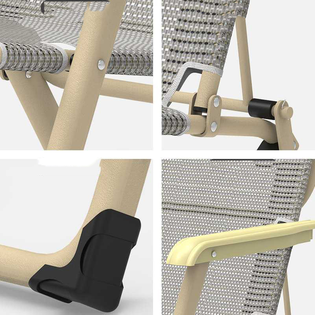 Recliner Office Folding Chair Bed Dual-purpose Chair Lunch Break Chair Breathable Leisure