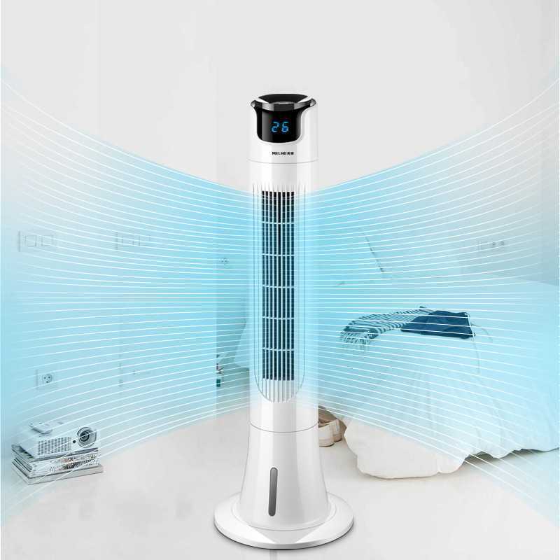 Air Conditioning Fan Silent Water Cooling Tower Fan Vertical Household Cooling Fan Humidification Mobile Refrigerator Single Cold Small Air Conditioning