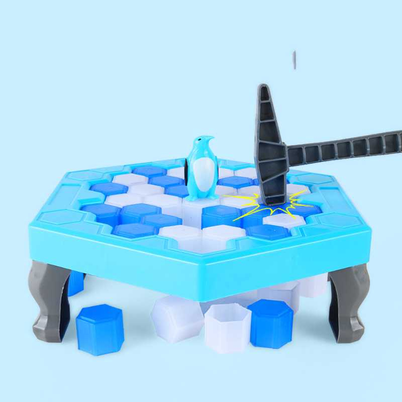Children's Large Penguin Icebreaker Parent-child Desktop Educational Toys Beat The Wall-breaking Game Save The Penguin Ice Cubes