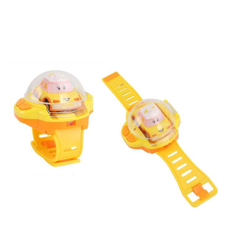 Social Person Watch Remote Control Car Toy Cartoon Police Car Mini Car Infrared Remote Control