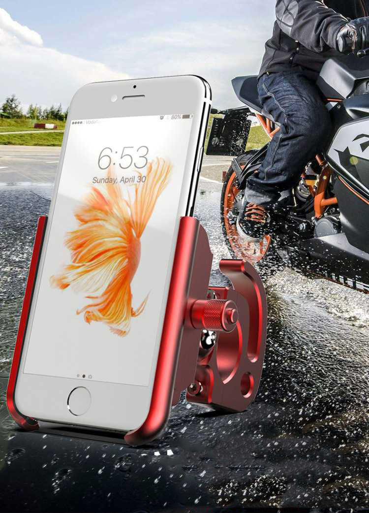 Mountain Bike CNC Mobile Phone Bracket Motorcycle Electric Car Universal Rotary Navigation Aluminum Alloy Mobile Phone Bracket