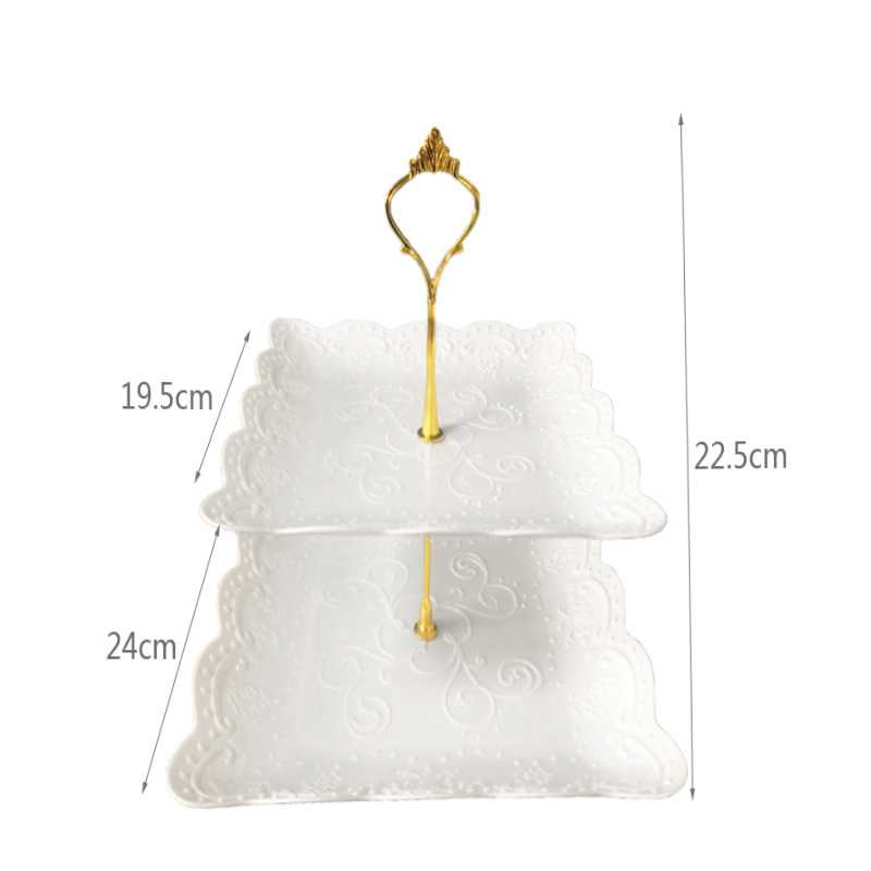 Three-tiered Birthday Party Party Afternoon Tea Dessert Tray Dessert Table Multi-layer Cake Rack Dessert Tray
