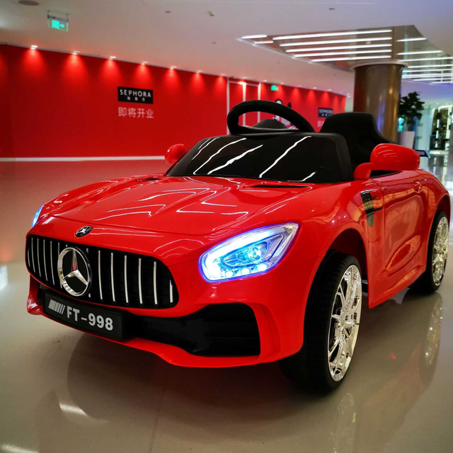 Children's Electric Car with Remote Control Four-wheeled Car Toy Car Can Sit Men And Women Children Baby Swing Mercedes Baby Stroller