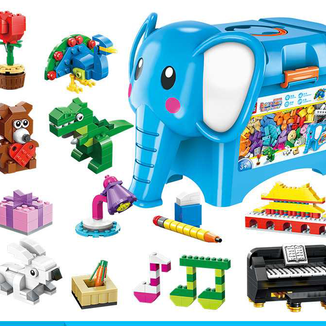 Enlightenment Blocks Fun Building Blocks Small Particles 3-6 Years Old Boys And Girls Children Assembled Spell Insert Model Educational Toys