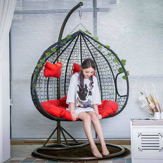 Home Indoor Double Chair Hanging Basket Balcony Casual Adult Cradle Chair Outdoor Lazy Swing Hammock
