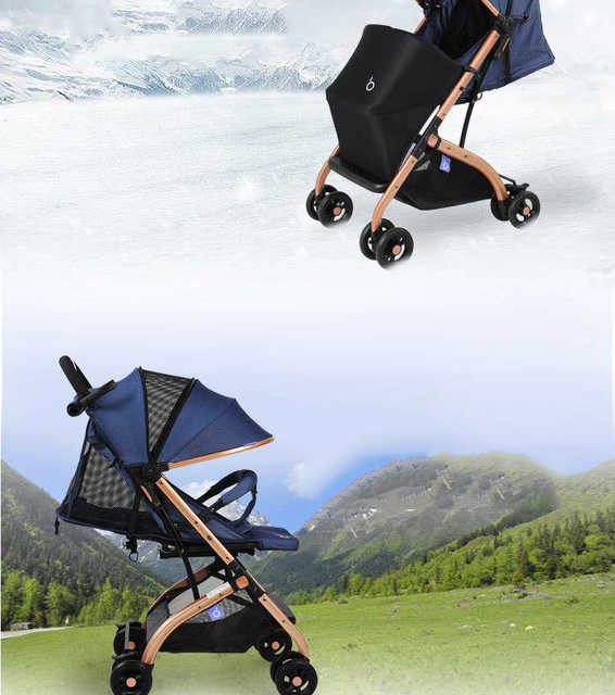 Baby Stroller QZ1 High Landscape Reclining Lightweight Folding Umbrella Child Stroller Trolley Baby Stroller
