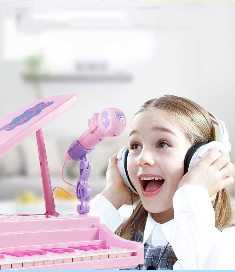 Children's electronic piano toy with microphone multi-function puzzle science electronic keyboard girl toy super toy