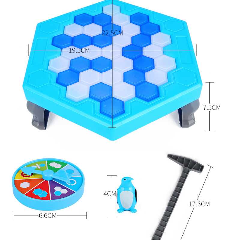 Children's Large Penguin Icebreaker Parent-child Desktop Educational Toys Beat The Wall-breaking Game Save The Penguin Ice Cubes