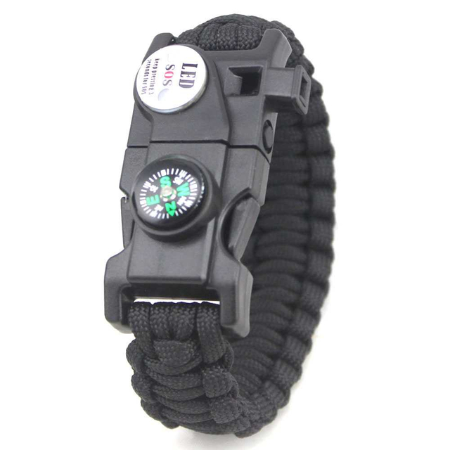 Jewelry Fashion Hand Rope Seven Core Umbrella Rope Woven Emergency Bracelet LED Camping Light Outdoor Supplies