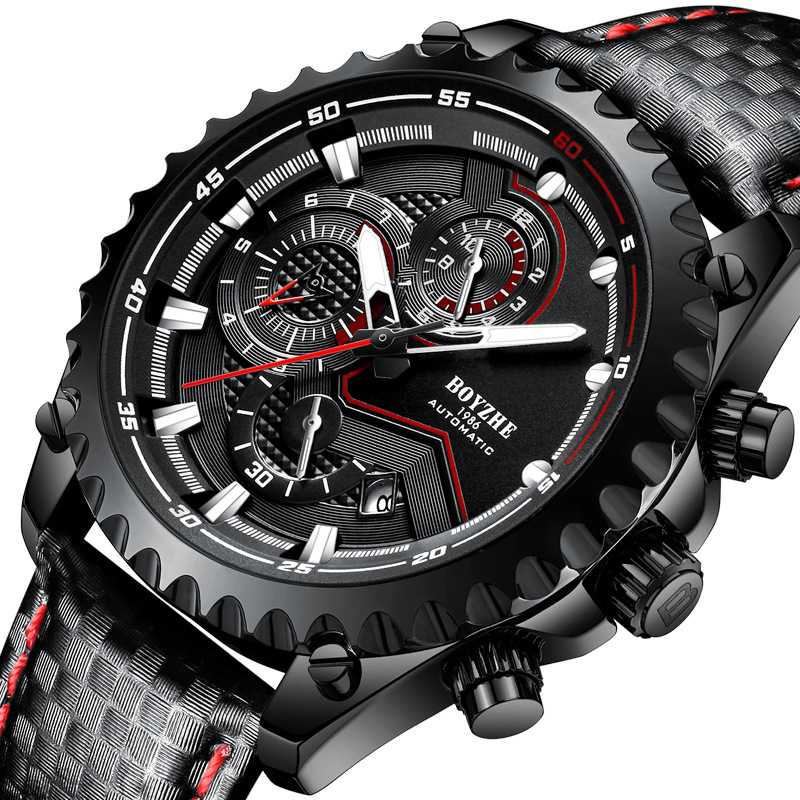 Men's Watch Fashion Sports Multi-function Large Calendar Luminous Waterproof Mechanical Watch