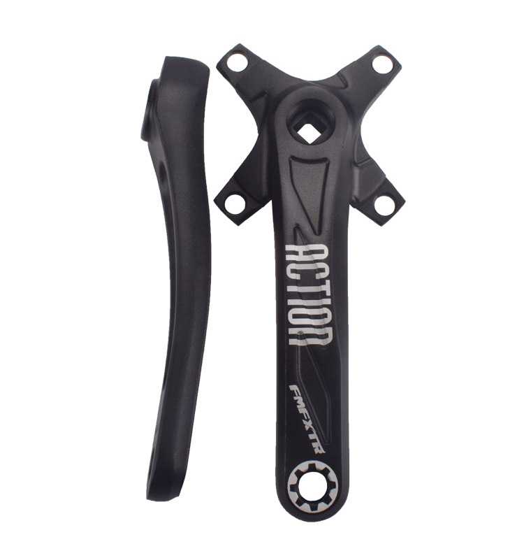 Aluminum Alloy Crank Mountain Bike Sprocket Crank Crank Left And Right 170 Square Hole Crank Set Single Plate Modification Accessories