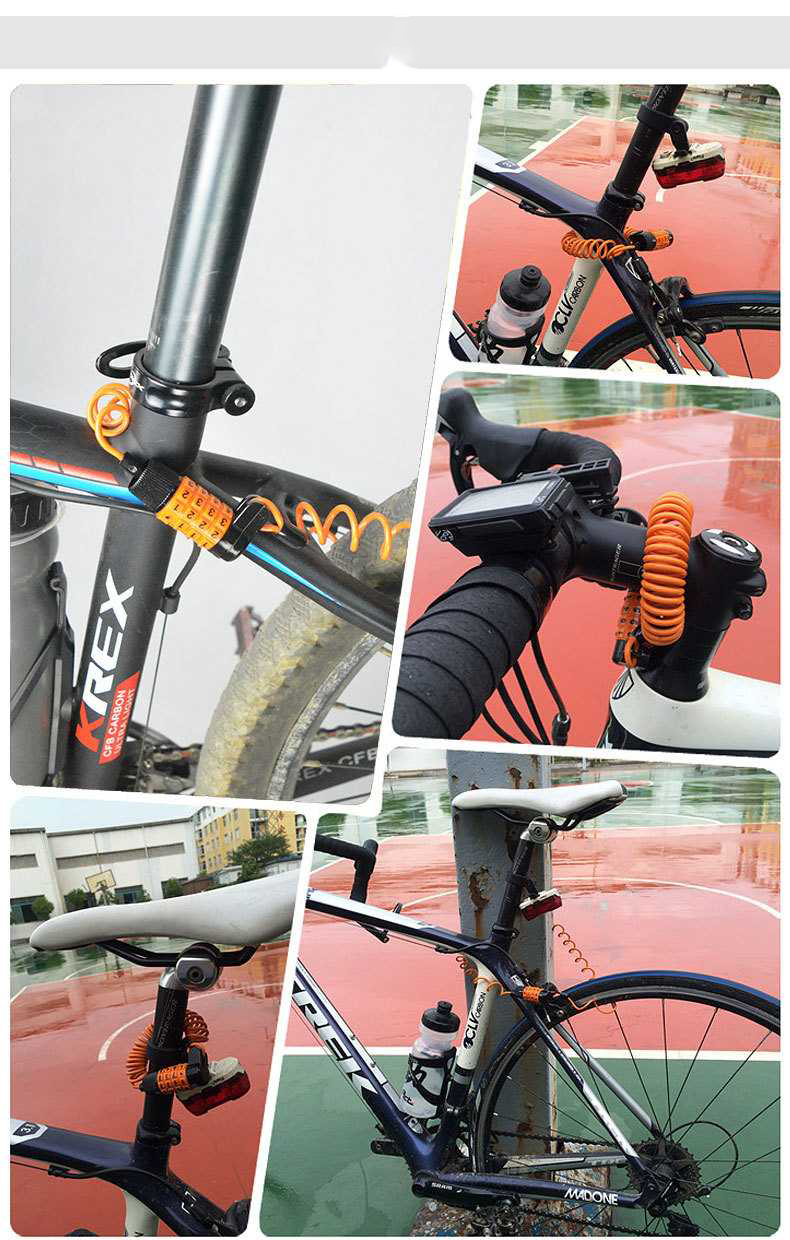 Multi-function Bicycle Cable Lock Outdoor Travel Luggage Lock Spare Mini Bicycle Lock Anti-theft