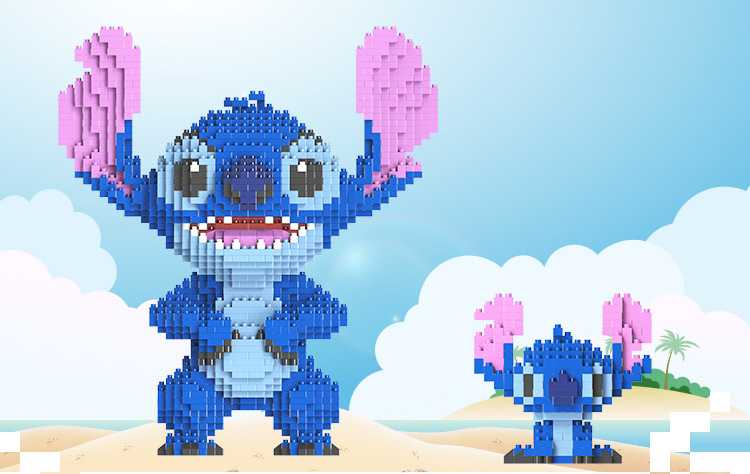 Tiny particle puzzle spell inserting building blocks toy Stitch
