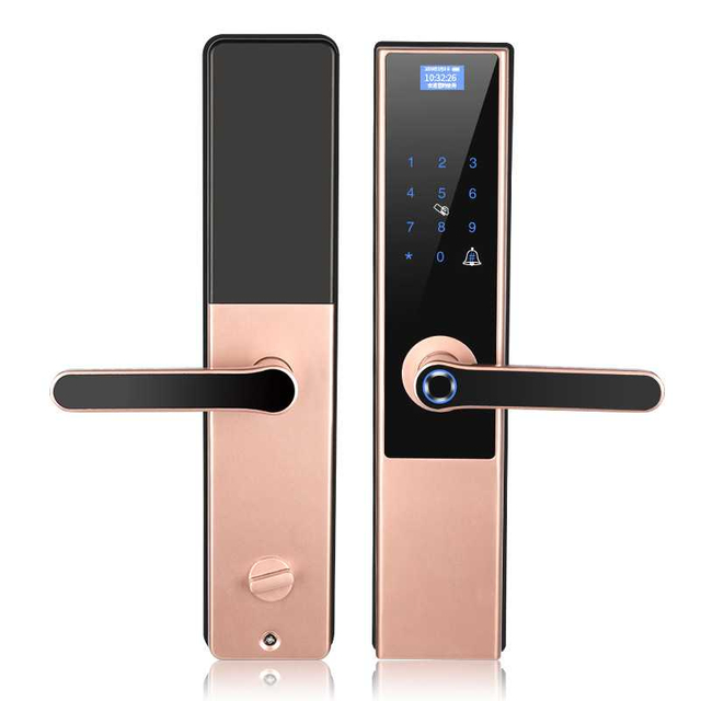 Fingerprint Lock Smart Door Lock Automatic Glass Door Anti-theft Lock WIFI Electronic Password Home