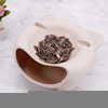 Plastic Lazy Fruit Plate Creative Environmentally Friendly Solid Color Smile Face Melon Plate Household Items