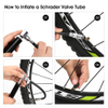 Bicycle Pump Mountain Bike Mini Pump US Law Mouth Pressure Gauge Aluminum Alloy High Pressure Portable Basketball
