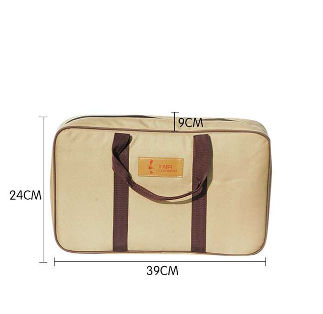 Outdoor Cookware Picnic Bag Set of 10 Stainless Steel Camping Cutlery Set Combination Portable Storage Multi-purpose Supplies