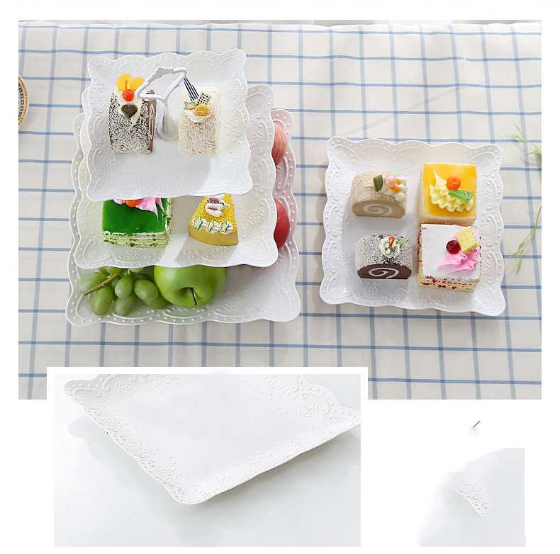 Three-tiered Birthday Party Party Afternoon Tea Dessert Tray Dessert Table Multi-layer Cake Rack Dessert Tray
