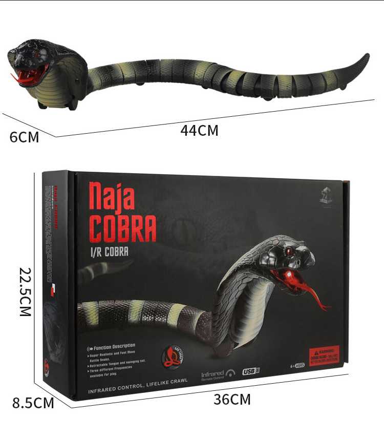 New Exotic Whole Toy Remote Control Snake Children's Halloween Gift Simulation Remote Control Cobra King