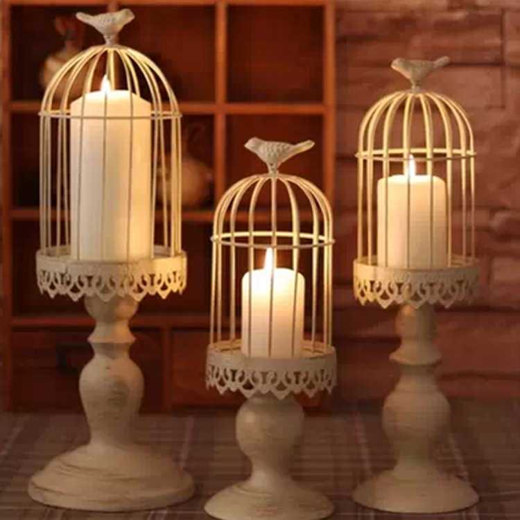 Spot Wrought Iron European Wedding Candlestick Party Party Romantic Arrangement Supplies Western Restaurant Bird Cage Candlestick Decoration